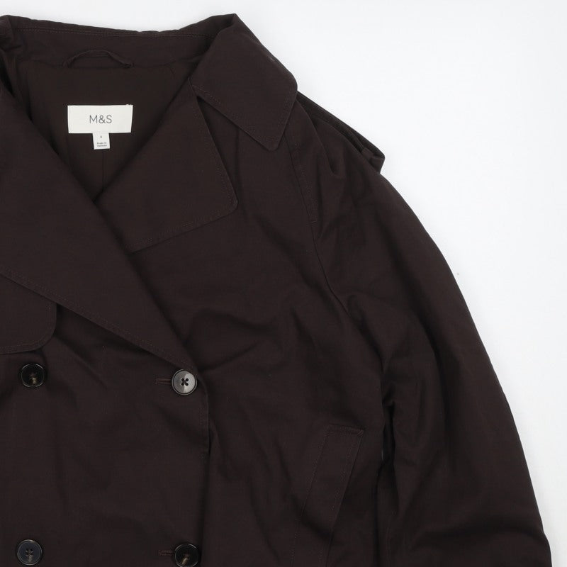 Marks and Spencer Women’s Brown UK 8 Double Breasted Trench Jacket
