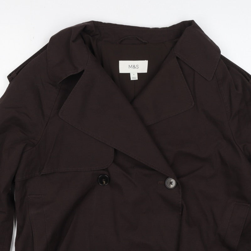 Marks and Spencer Women’s Brown UK 8 Double Breasted Trench Jacket