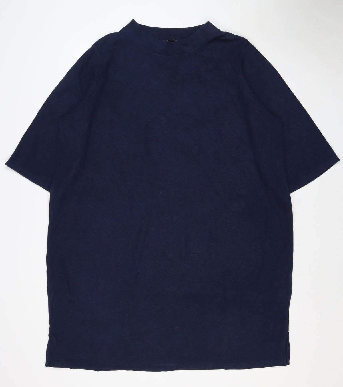 Marks & Spencer Women Navy UK 22 Knee Length Jumper Dress Long Sleeve