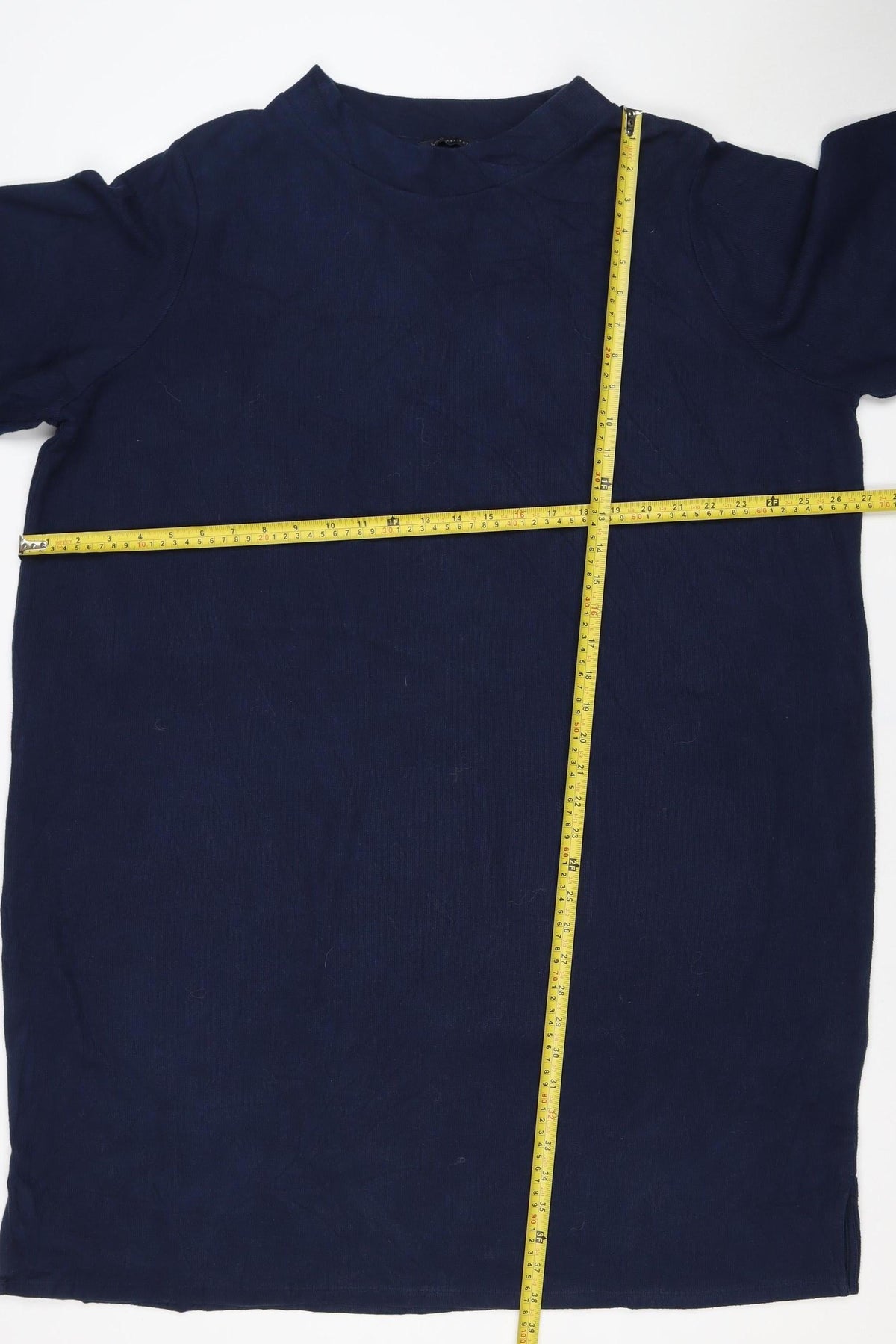 Marks & Spencer Women Navy UK 22 Knee Length Jumper Dress Long Sleeve