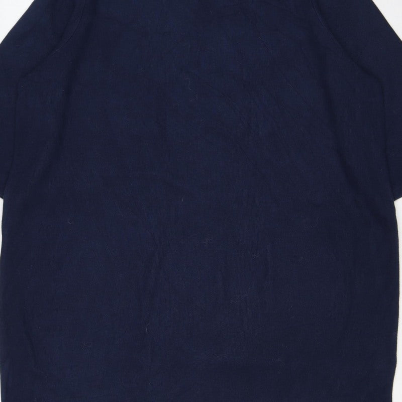 Marks & Spencer Women Navy UK 22 Knee Length Jumper Dress Long Sleeve