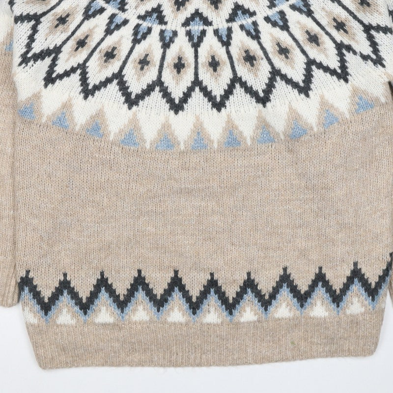 F&F Women’s Multicoloured Fair Isle Roll Neck Jumper UK XL