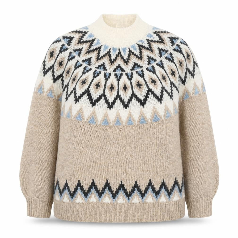 F&F Women’s Multicoloured Fair Isle Roll Neck Jumper UK XL