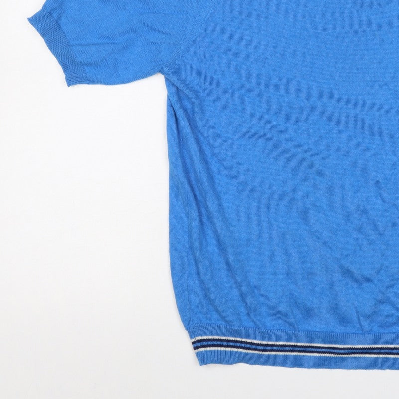 Pop England Women’s Blue S Ringer Raglan Jersey T-Shirt