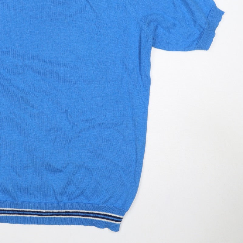 Pop England Women’s Blue S Ringer Raglan Jersey T-Shirt