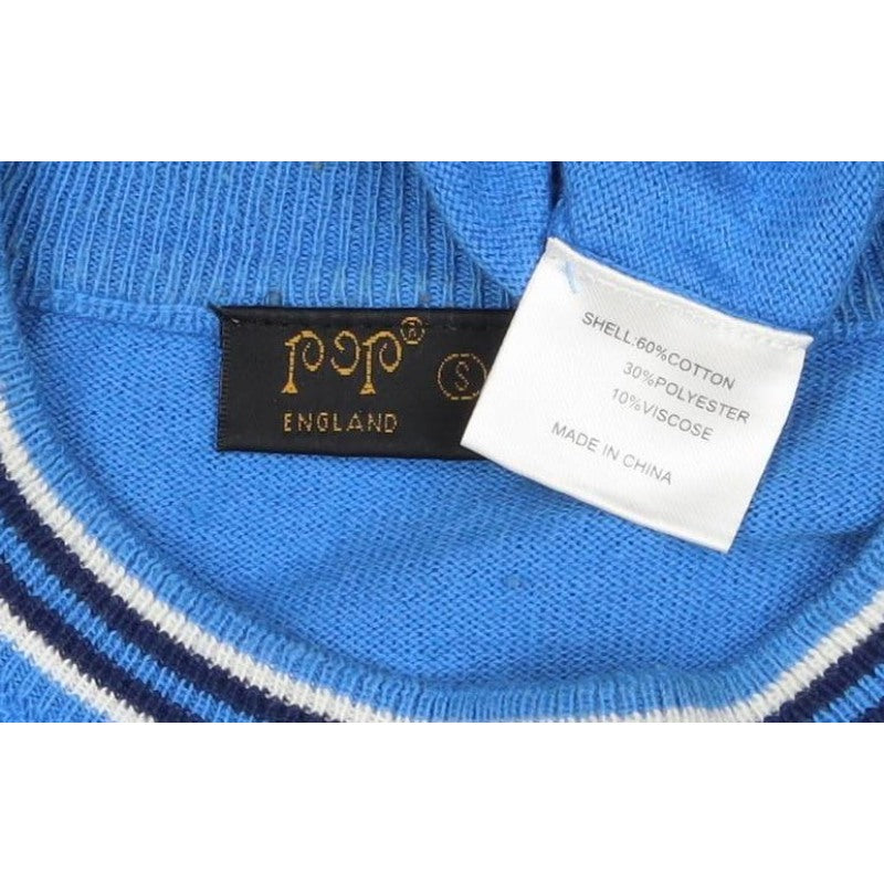 Pop England Women’s Blue S Ringer Raglan Jersey T-Shirt