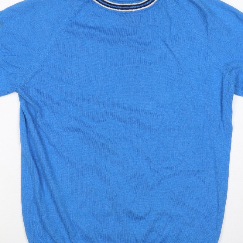 Pop England Women’s Blue S Ringer Raglan Jersey T-Shirt