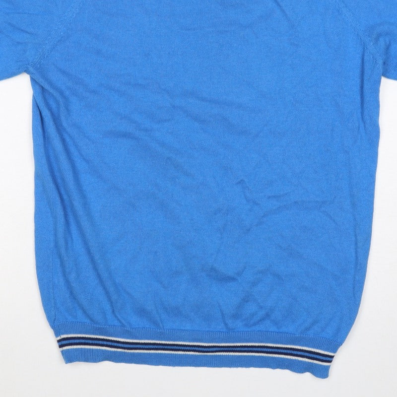 Pop England Women’s Blue S Ringer Raglan Jersey T-Shirt
