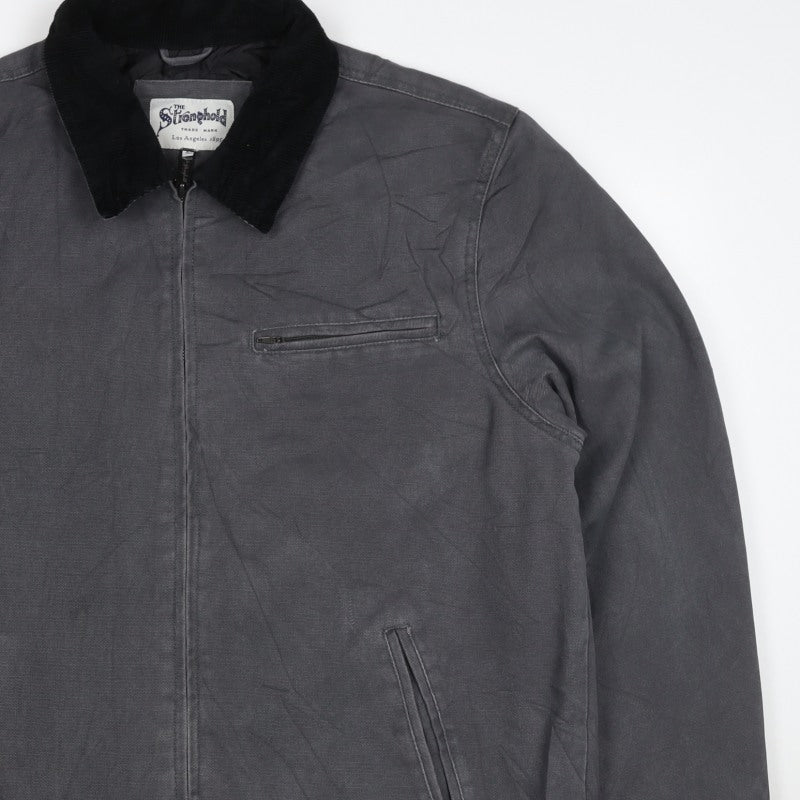 Stronghold Mens Grey XL Cotton Canvas Full Zip Workwear Jacket
