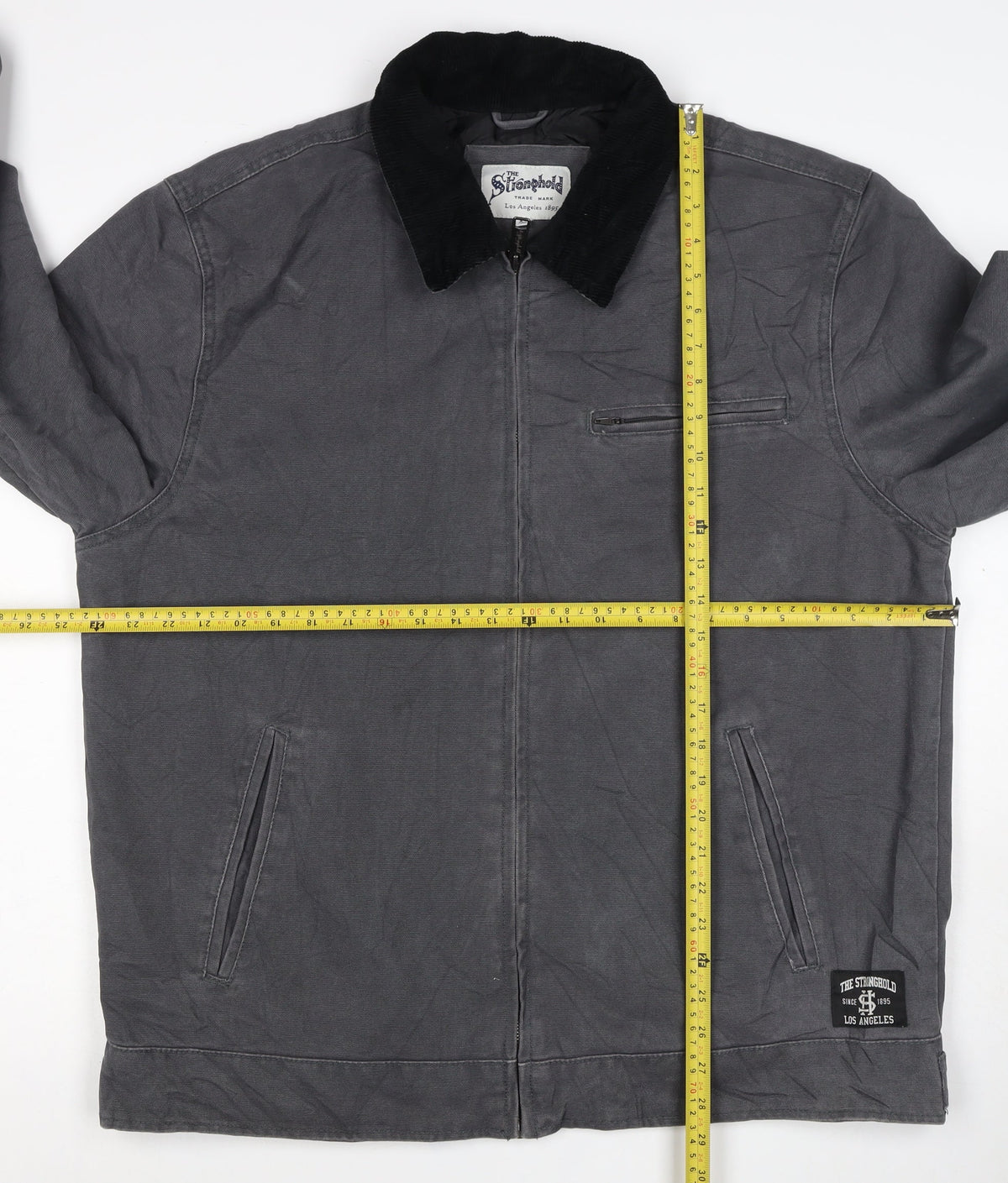 Stronghold Mens Grey XL Cotton Canvas Full Zip Workwear Jacket