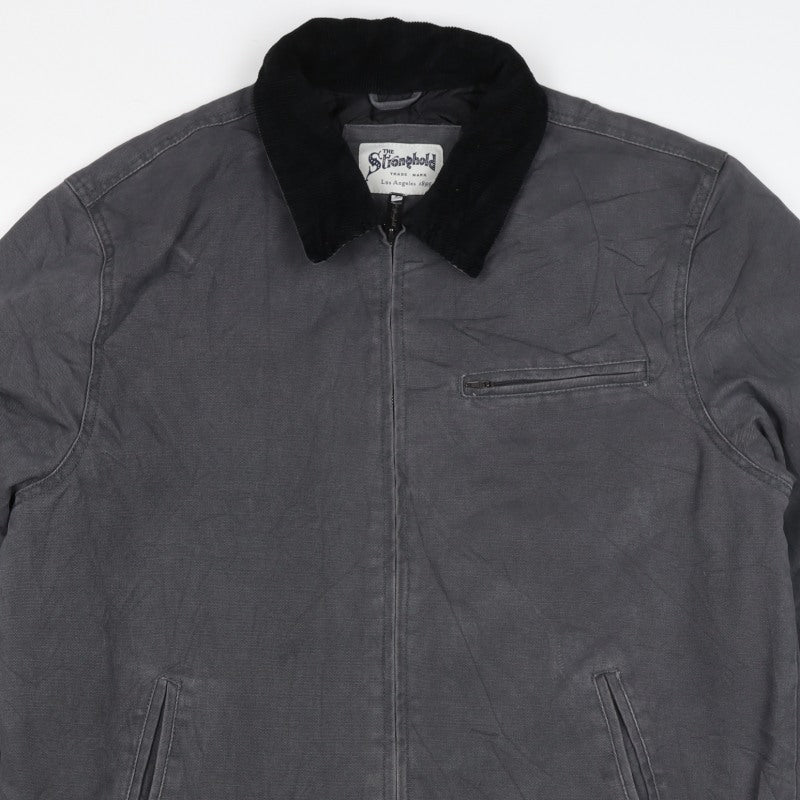 Stronghold Mens Grey XL Cotton Canvas Full Zip Workwear Jacket