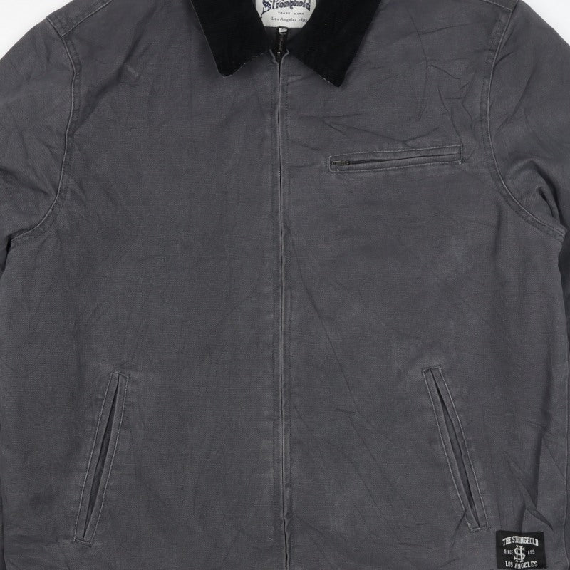 Stronghold Mens Grey XL Cotton Canvas Full Zip Workwear Jacket