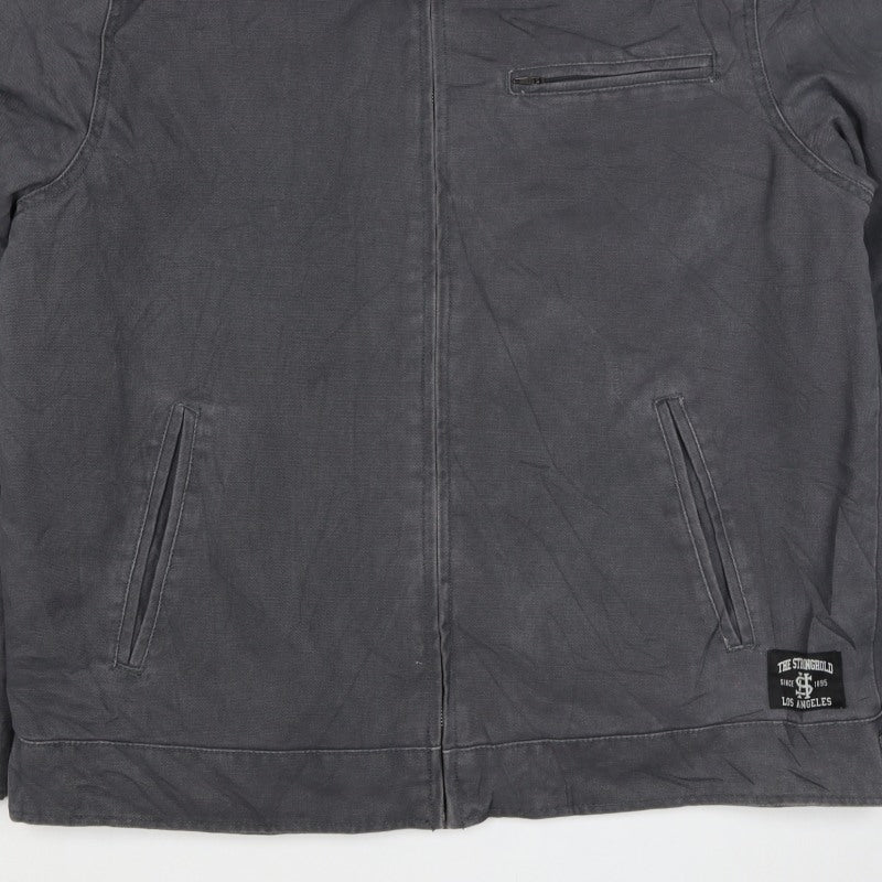 Stronghold Mens Grey XL Cotton Canvas Full Zip Workwear Jacket