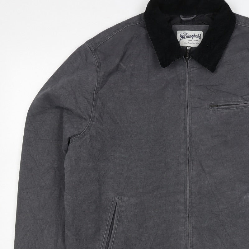 Stronghold Mens Grey XL Cotton Canvas Full Zip Workwear Jacket