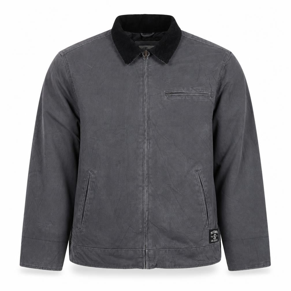 Stronghold Mens Grey XL Cotton Canvas Full Zip Workwear Jacket