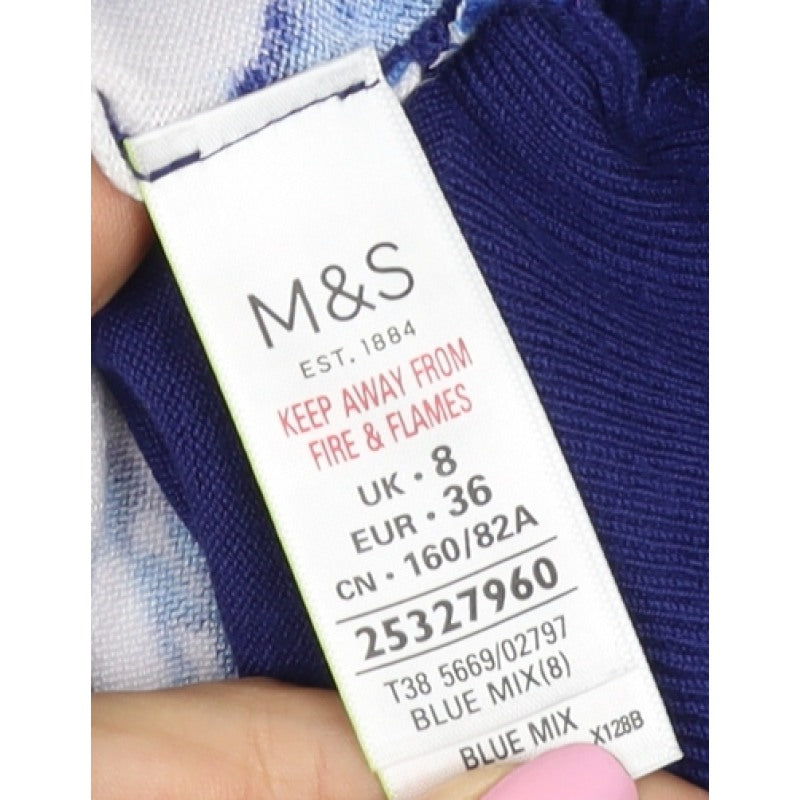 Marks and Spencer Women’s Blue Floral Knit Cardigan UK 8