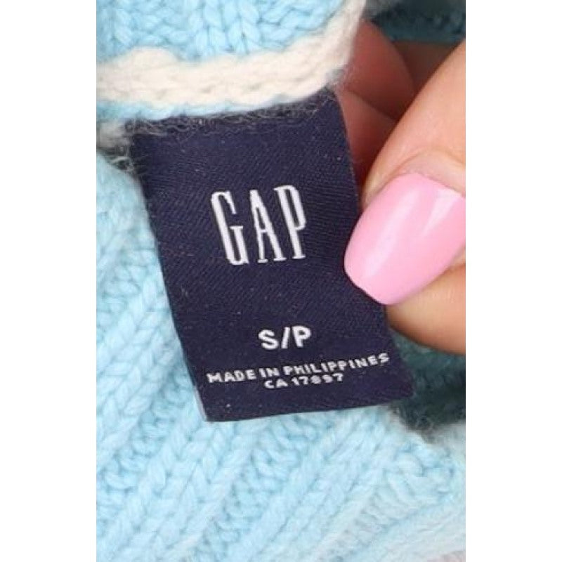 Gap Women Multicoloured S Striped Cashmere Blend Roll Neck Jumper