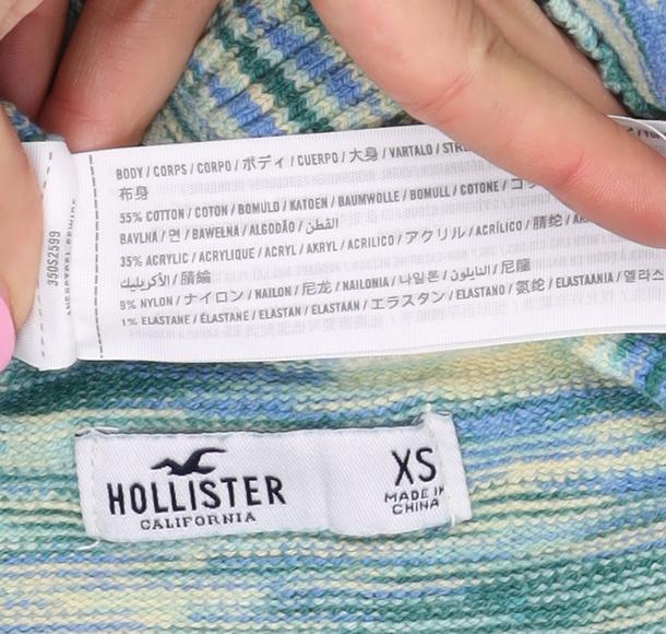 Hollister Women’s Multicoloured XS V-Neck Button Knit Cardigan