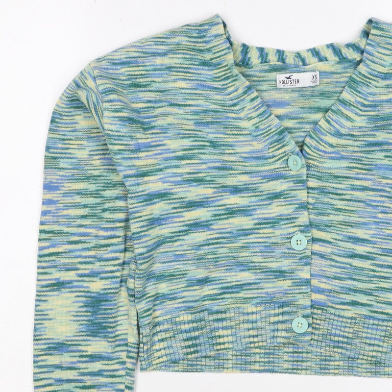Hollister Women’s Multicoloured XS V-Neck Button Knit Cardigan