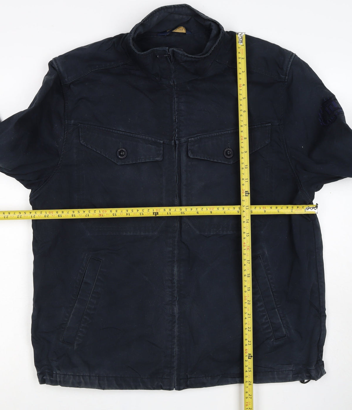 Henri Lloyd Men’s Black L Military Style Cotton Jacket