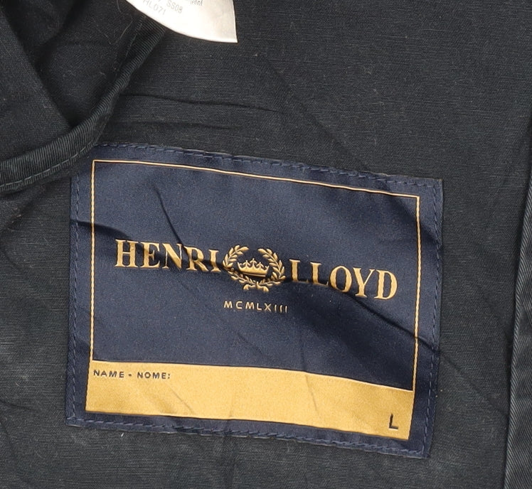 Henri Lloyd Men’s Black L Military Style Cotton Jacket