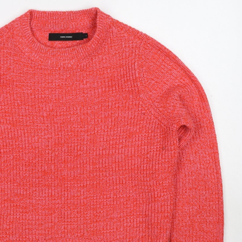 Vero Moda Women's Red S Crew Neck Knit Pullover Jumper