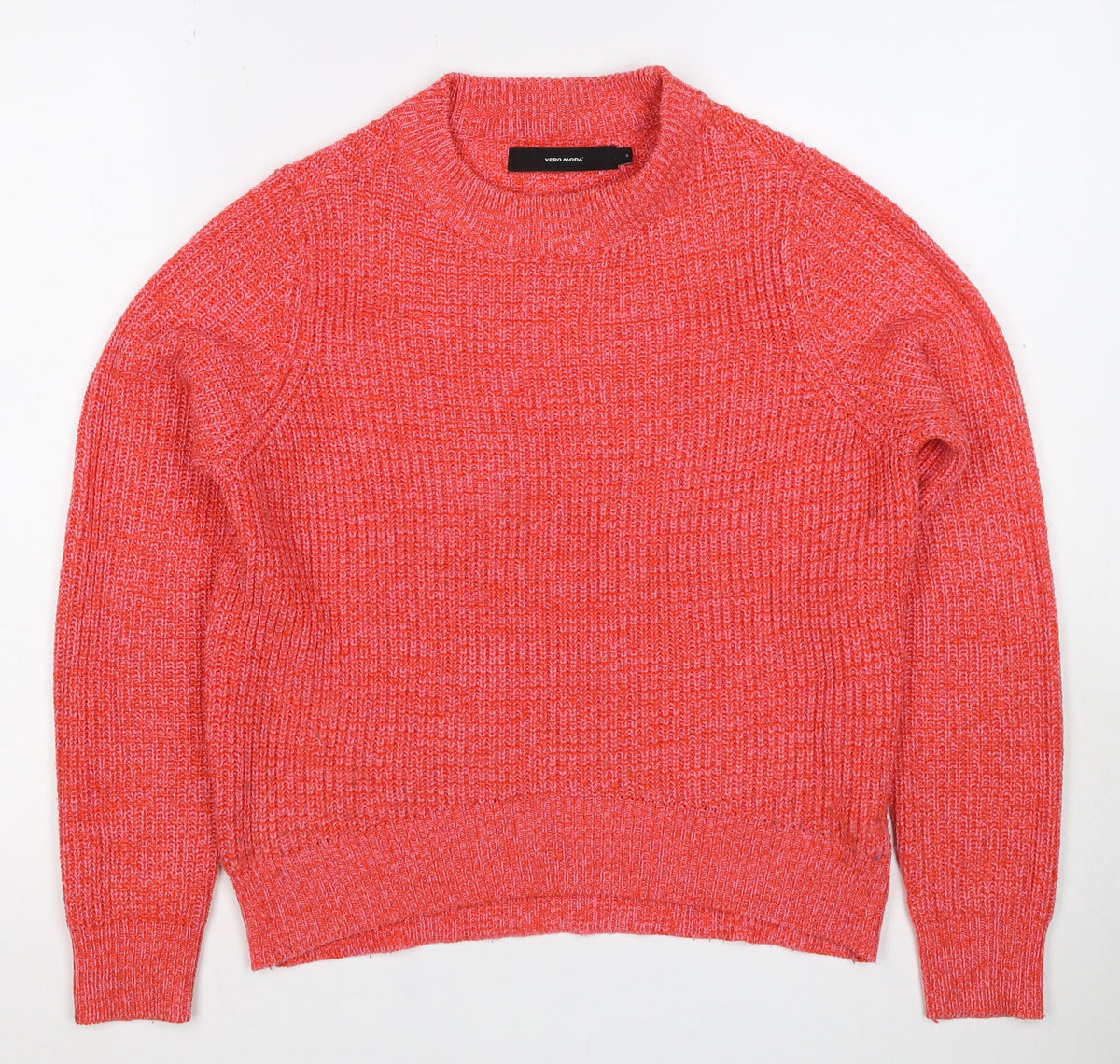 Vero Moda Women's Red S Crew Neck Knit Pullover Jumper