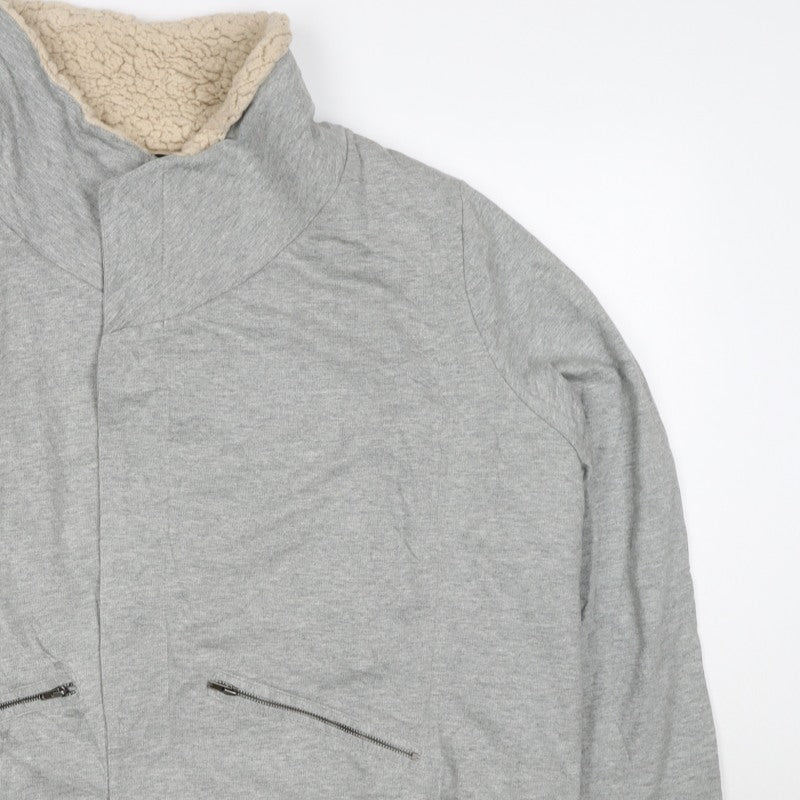 Next Women’s Grey Cotton Jersey Sherpa Lined Jacket UK 20