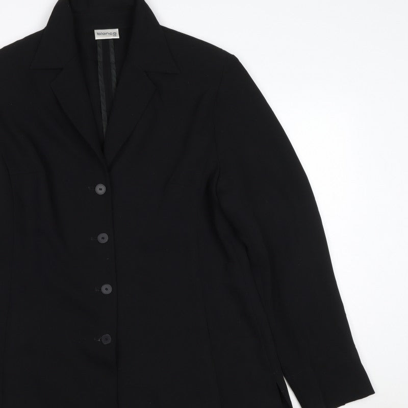 Blanca Women’s Black UK 14 Longline 4 Button Notch Lapel Blazer
