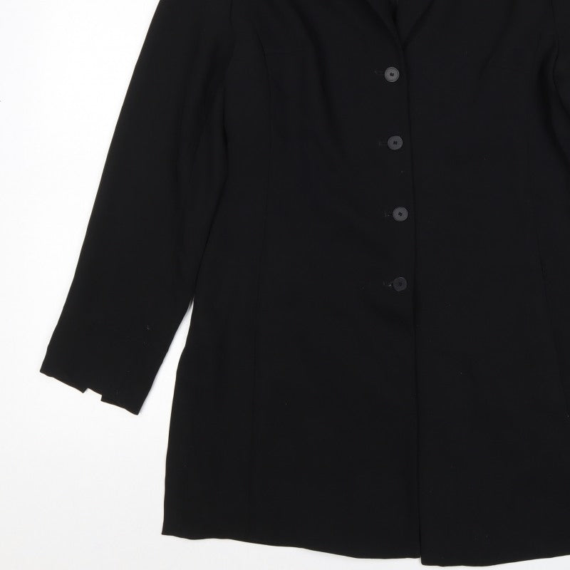 Blanca Women’s Black UK 14 Longline 4 Button Notch Lapel Blazer