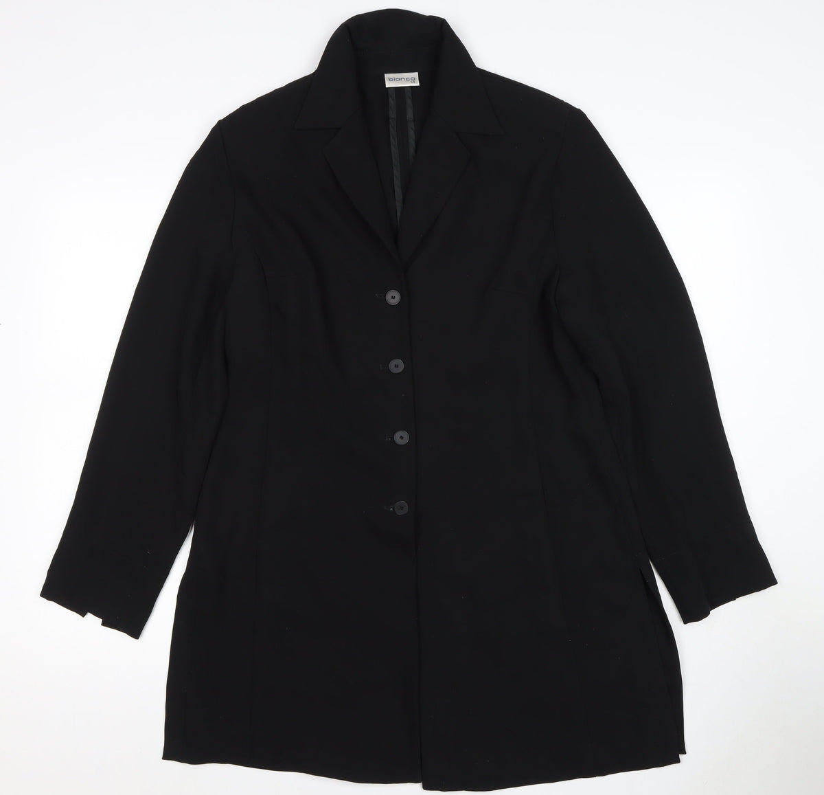 Blanca Women’s Black UK 14 Longline 4 Button Notch Lapel Blazer