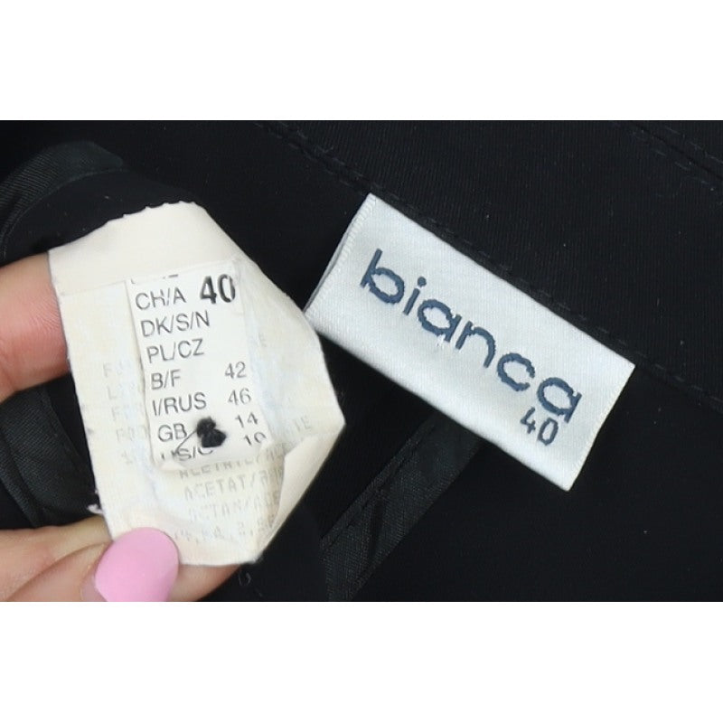 Blanca Women’s Black UK 14 Longline 4 Button Notch Lapel Blazer