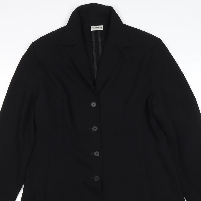 Blanca Women’s Black UK 14 Longline 4 Button Notch Lapel Blazer