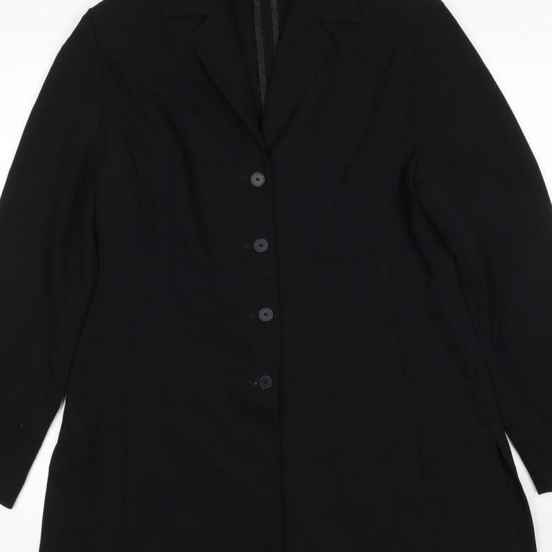 Blanca Women’s Black UK 14 Longline 4 Button Notch Lapel Blazer