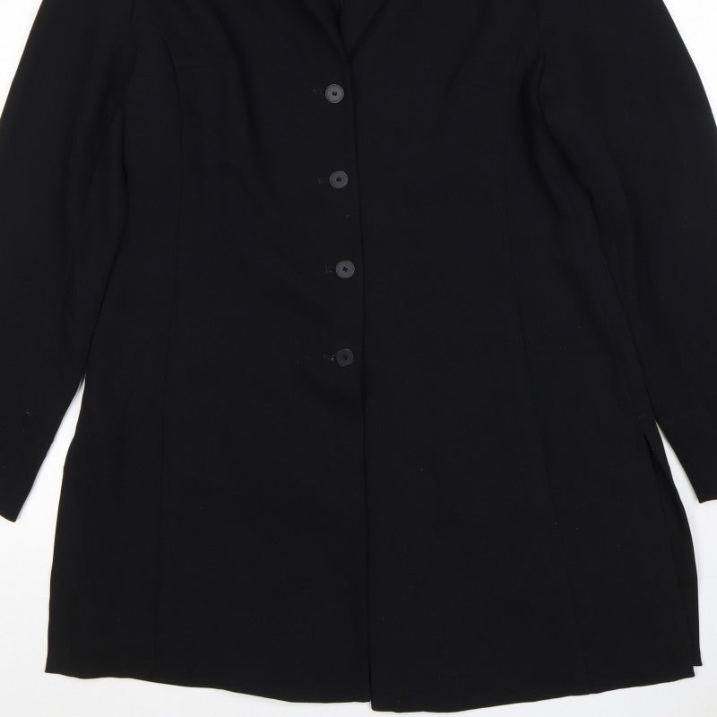 Blanca Women’s Black UK 14 Longline 4 Button Notch Lapel Blazer