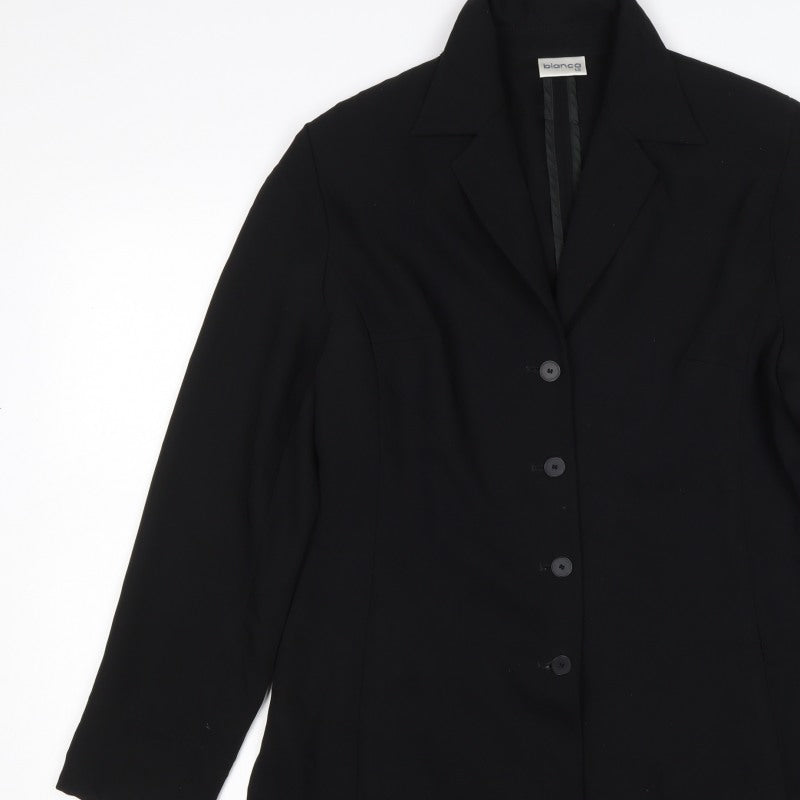 Blanca Women’s Black UK 14 Longline 4 Button Notch Lapel Blazer