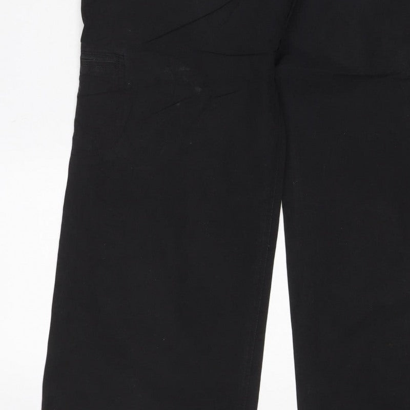Dorothy Perkins Women Black UK 12 Cotton Cargo Trousers Pockets