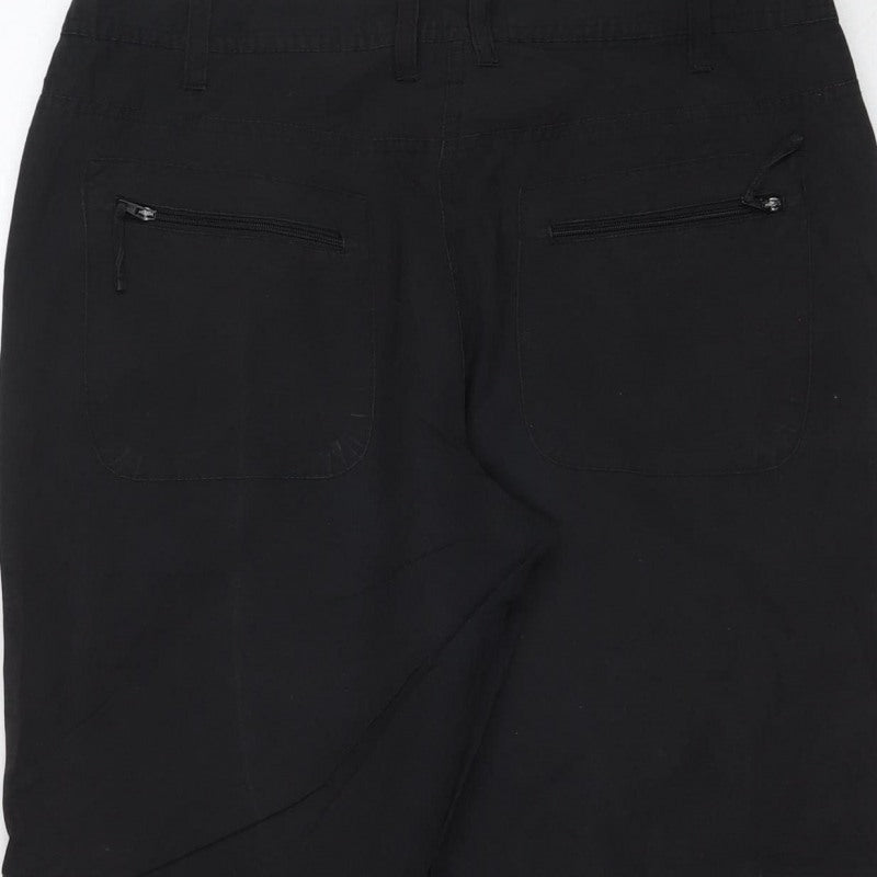 Dorothy Perkins Women Black UK 12 Cotton Cargo Trousers Pockets
