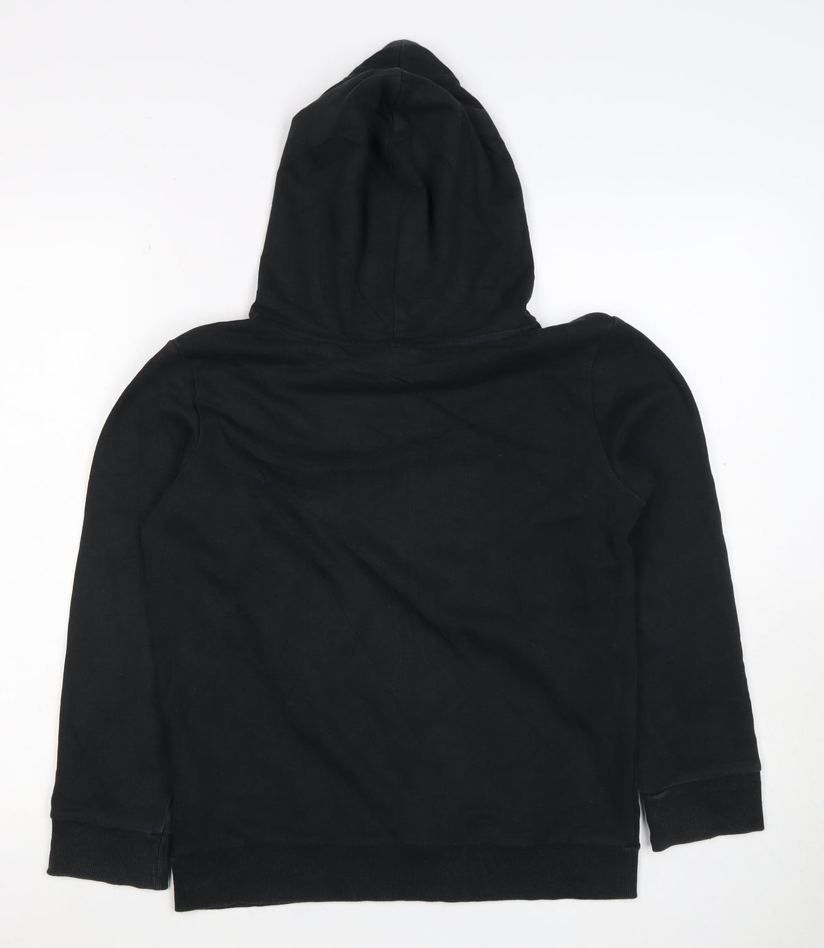 Puma Boys Black Logo Pullover Hoodie 11-12 Years Cotton Blend