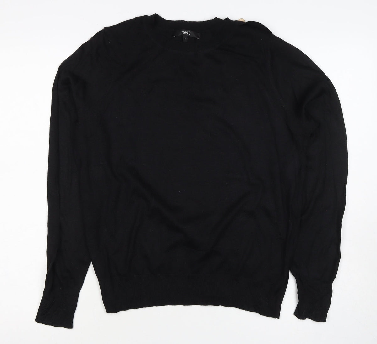 Next Women’s Black UK 12 Round Neck Long Sleeve Knit Jumper
