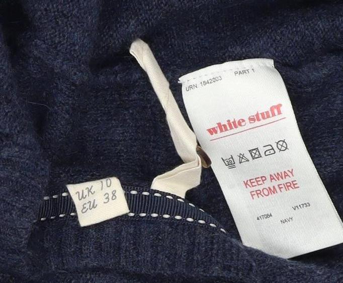 White Stuff Women’s Blue UK 10 Open Wrap Cardigan Wool Alpaca