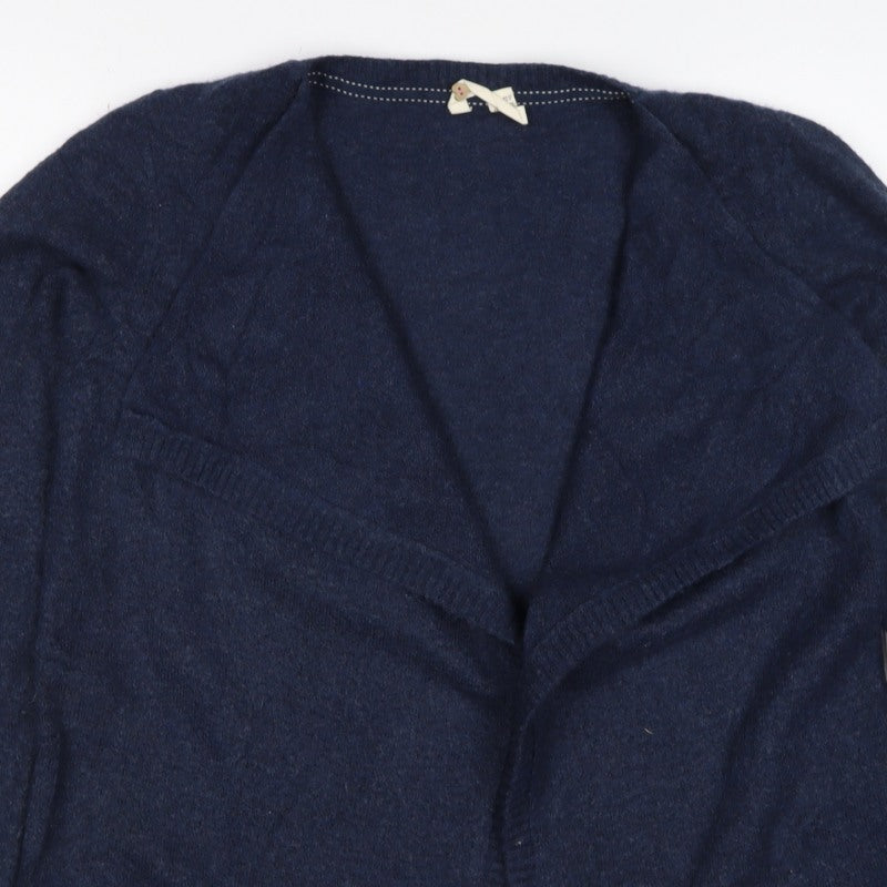 White Stuff Women’s Blue UK 10 Open Wrap Cardigan Wool Alpaca