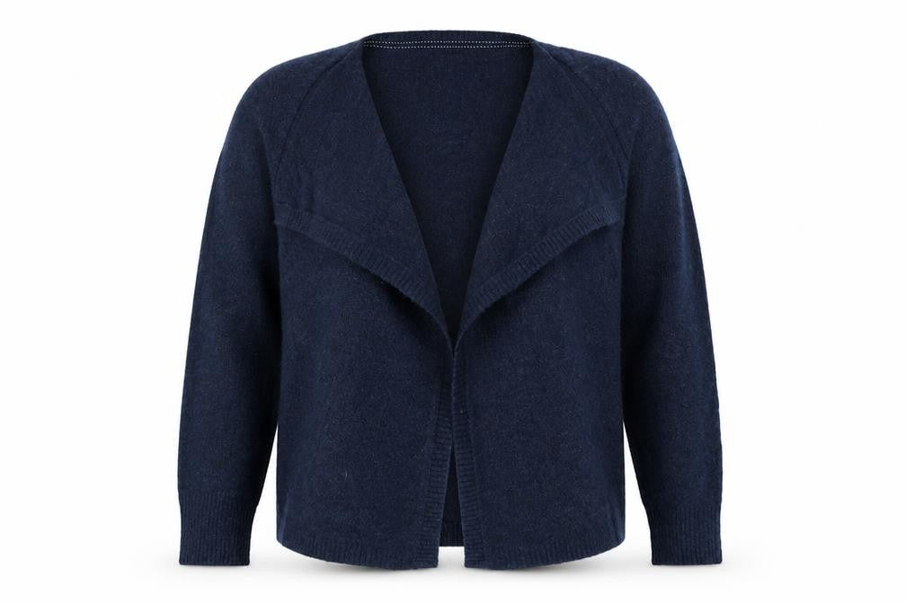 White Stuff Women’s Blue UK 10 Open Wrap Cardigan Wool Alpaca