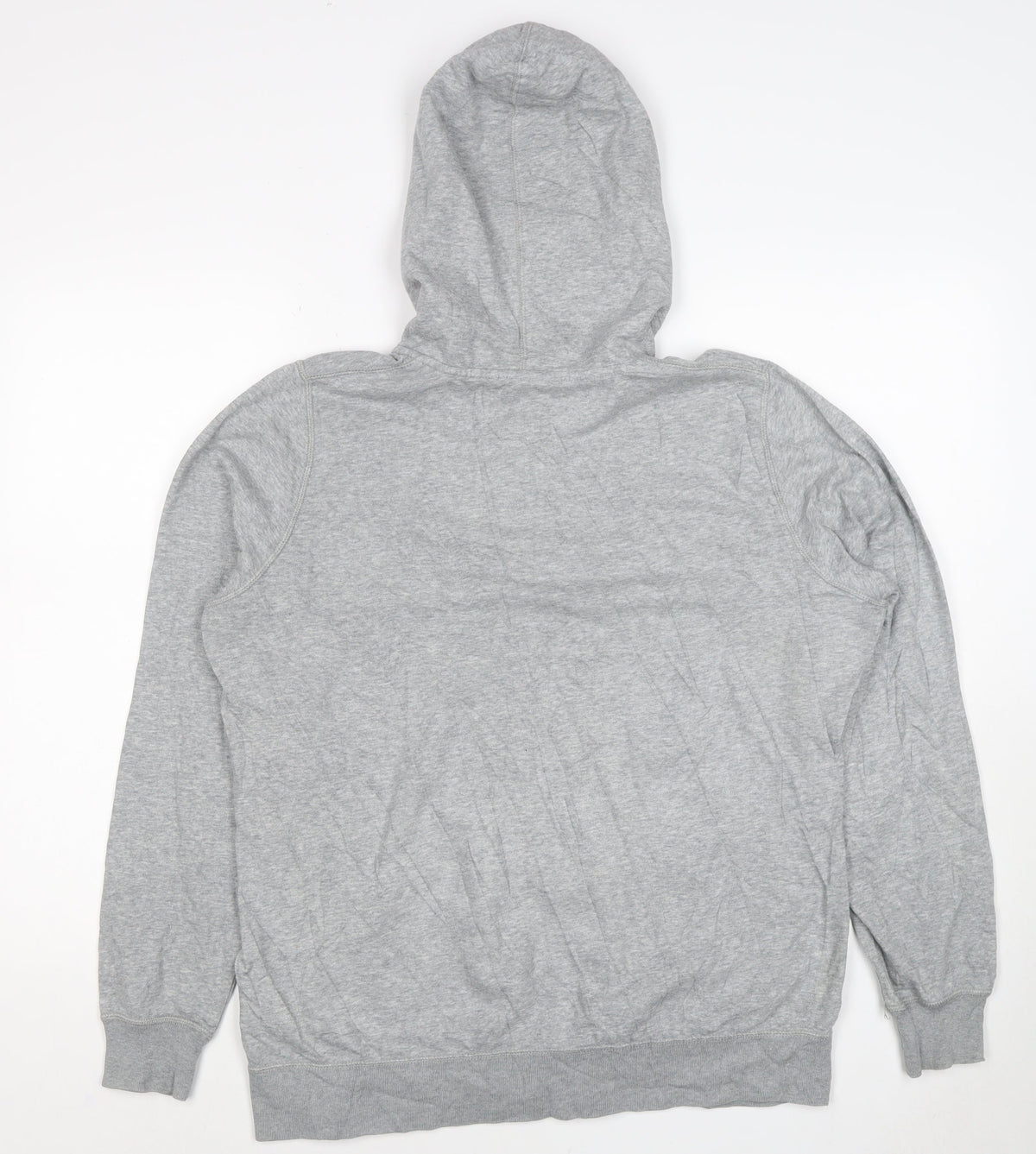 Nike Men’s Grey M Full Zip Hoodie Logo Cotton Blend Pockets