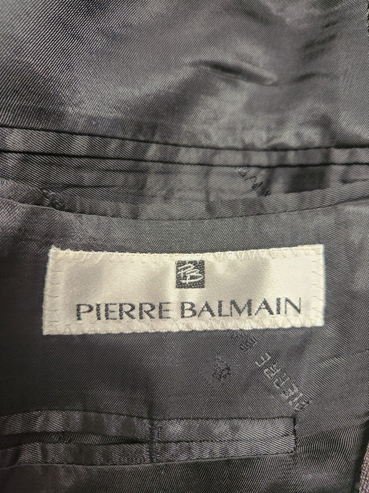 Pierre Balmain Mens Grey Wool Jacket Suit Jacket Size M Regular