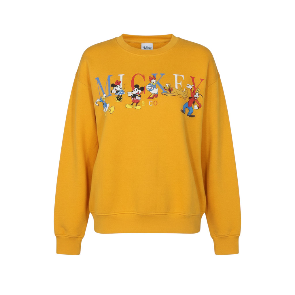 Disney Women’s Yellow Mickey & Co Sweatshirt XS Primark Cares