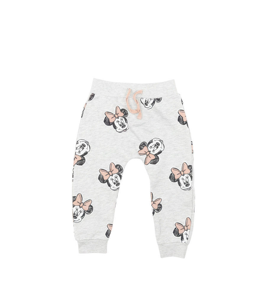 George Girls Grey Animal Print  Jogger Trousers Size 12 Years - Minnie mouse