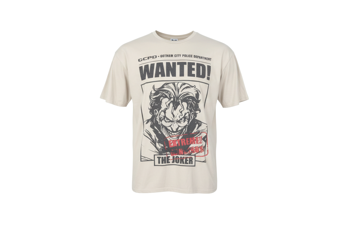 ROMWE Women’s Beige The Joker Graphic T-Shirt Size S