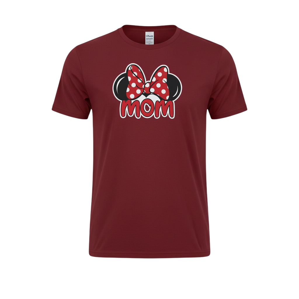 Disney Womens Red 2XL Minnie Mouse Mom T-Shirt Short Sleeve