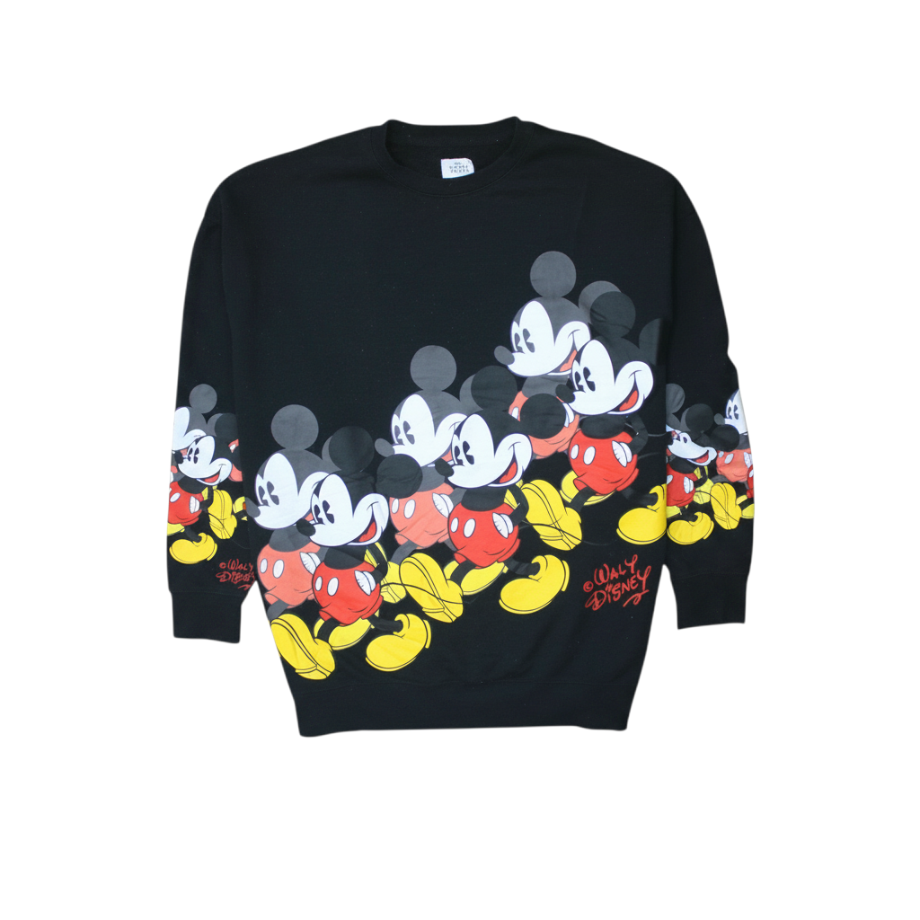 Disney Mickey Mouse Unisex Black Pullover Sweatshirt Size S